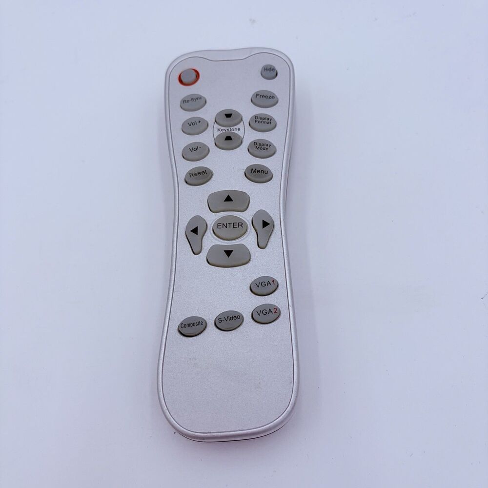 OEM Optoma Projector Remote Control Silver Gray — Tested & Working